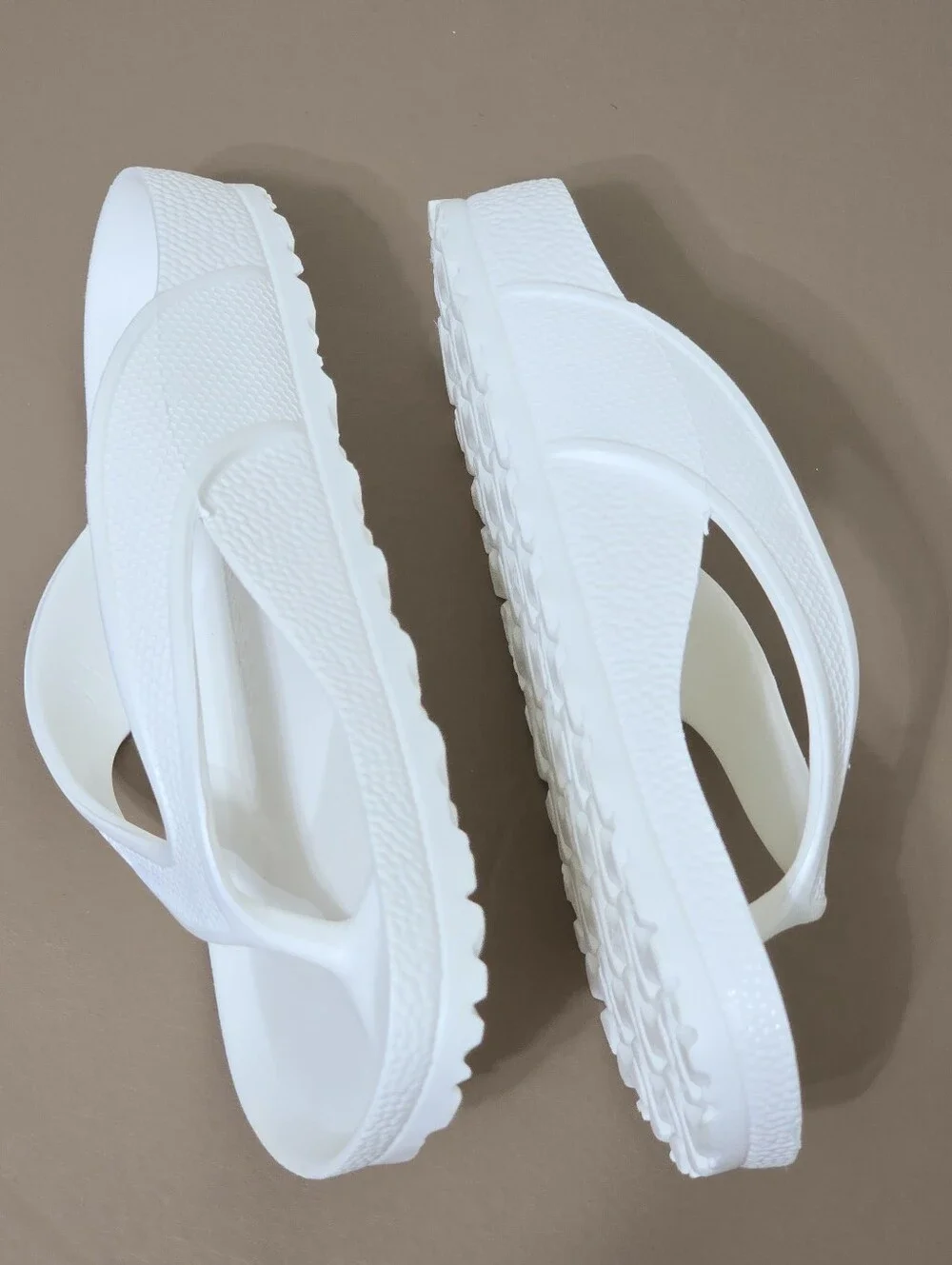 Birkenstock Honolulu Eva Flip Flops Women 38 EU/7 US Sandals Rubber White Beach - Picture 3 of 8